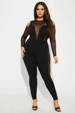 Fashion Nova Tegan Jumpsuit - Black -Fashion Nova Sales 03 15 23Studio4 TH B 11 53 42 45 GW22X2503 Black 0448 PLUS PXF