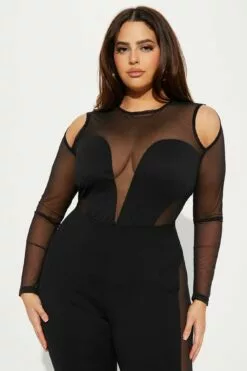 Fashion Nova Tegan Jumpsuit - Black -Fashion Nova Sales 03 15 23Studio4 TH B 11 53 47 45 GW22X2503 Black 0450 PLUS PXF