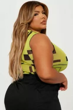 Fashion Nova Show Stoppin' Mesh Bodysuit - Yellow/combo -Fashion Nova Sales 03 16 23Studio6 TA IM 10 52 48 10 JT2076 Yellowcombo 3312 PLUS PXF