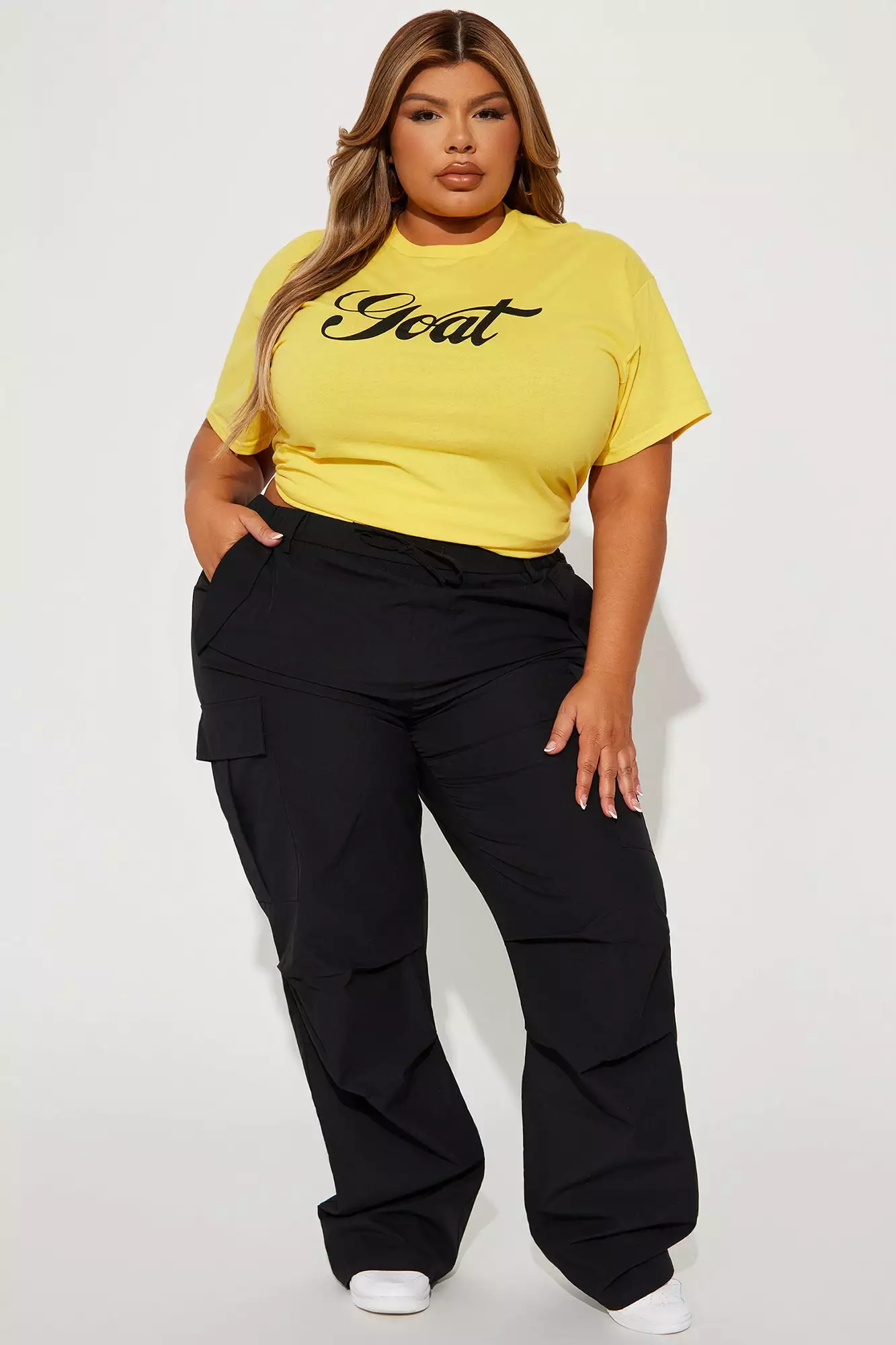 Fashion Nova She's The Goat Tee - Yellow 7 Fashion Nova She's The Goat Tee - Yellow - Image 5