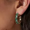 Fashion Nova Mystic Goddess Hoop Earrings - Green