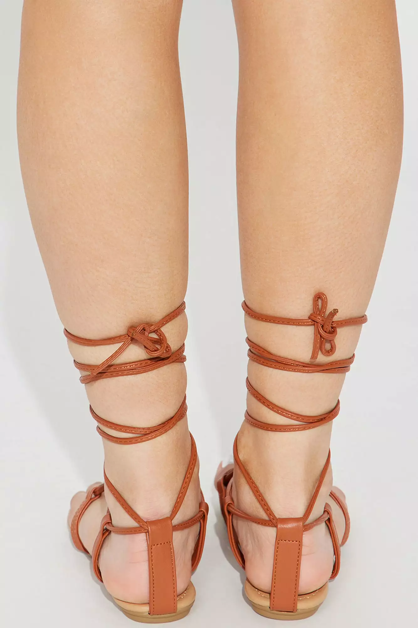 Fashion Nova Daphne Wrap Up Sandals - Tan 6 Fashion Nova Daphne Wrap Up Sandals - Tan - Image 4