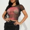 Fashion Nova Hottest In The Room Mesh Top - Black/Red -Fashion Nova Sales 03 17 23Studio8 TA AC 15 08 16 47 JT1796 BlackRed 12563 EH
