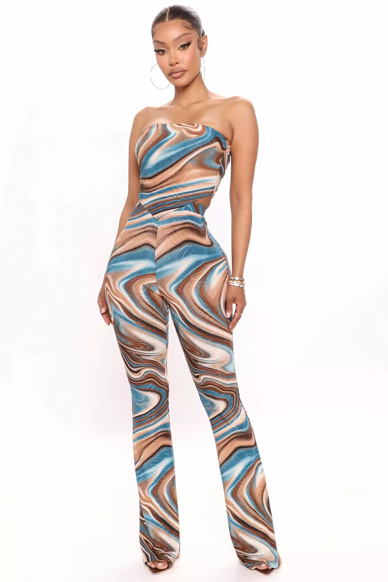 Fashion Nova Lucid Dreams Pant Set 33 - Teal/combo 4 Fashion Nova Lucid Dreams Pant Set 33 - Teal/combo - Image 2