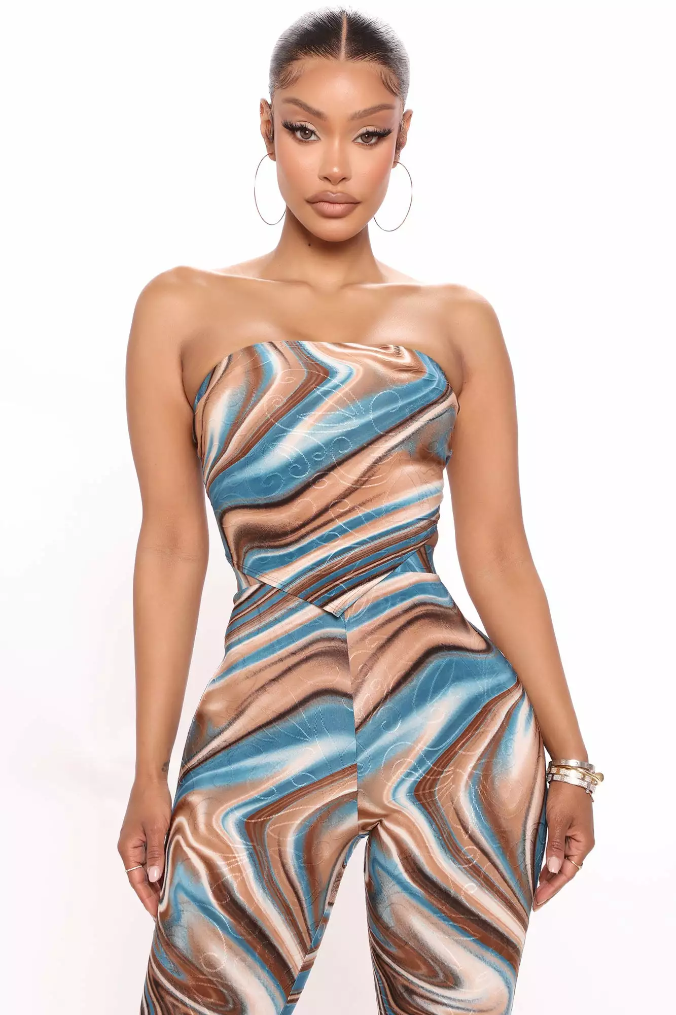 Fashion Nova Lucid Dreams Pant Set 33 - Teal/combo 5 Fashion Nova Lucid Dreams Pant Set 33 - Teal/combo - Image 3