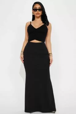 Fashion Nova In Full Swing Maxi Skirt - Black