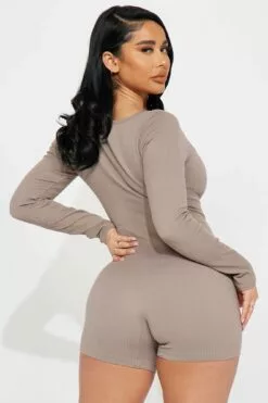Fashion Nova Makena Seamless Romper - Mocha -Fashion Nova Sales 03 18 23Studio1 CXB BD 12 59 42 43 5518 Mocha 7141 MP