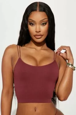 Fashion Nova Curvy And Fine Seamless Cami Bralette - Dark Brown