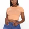 Fashion Nova Robin Crop Top - Sherbet -Fashion Nova Sales 03 20 20Studio4 MA CP 15 12 03 57 RT32675 Peach 8234 RA