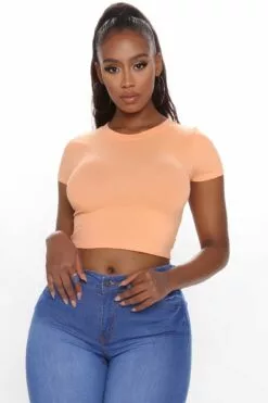 Fashion Nova Robin Crop Top - Sherbet