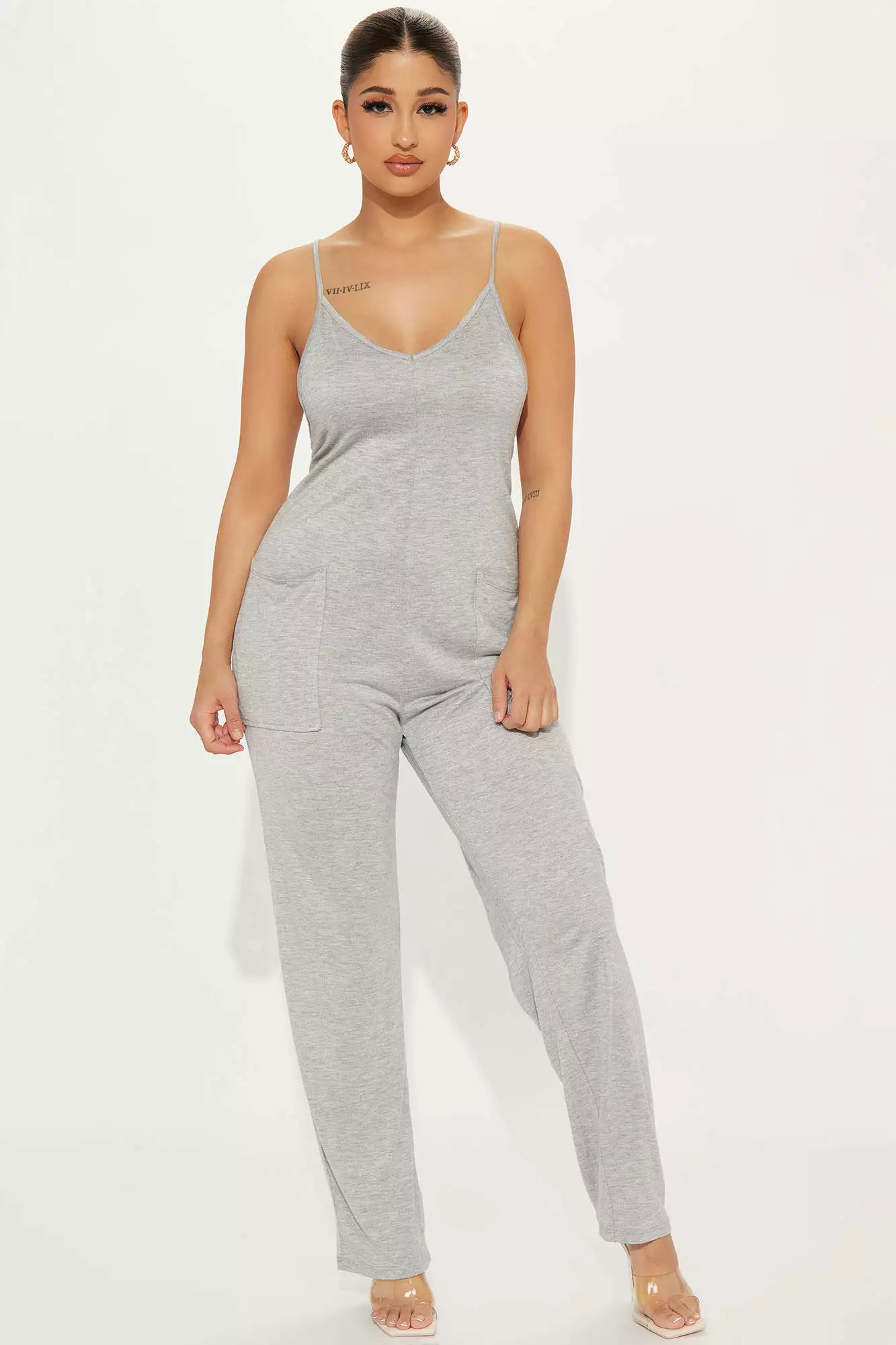 Fashion Nova Errand Time Jumpsuit - Heather Grey 3 Fashion Nova Errand Time Jumpsuit - Heather Grey