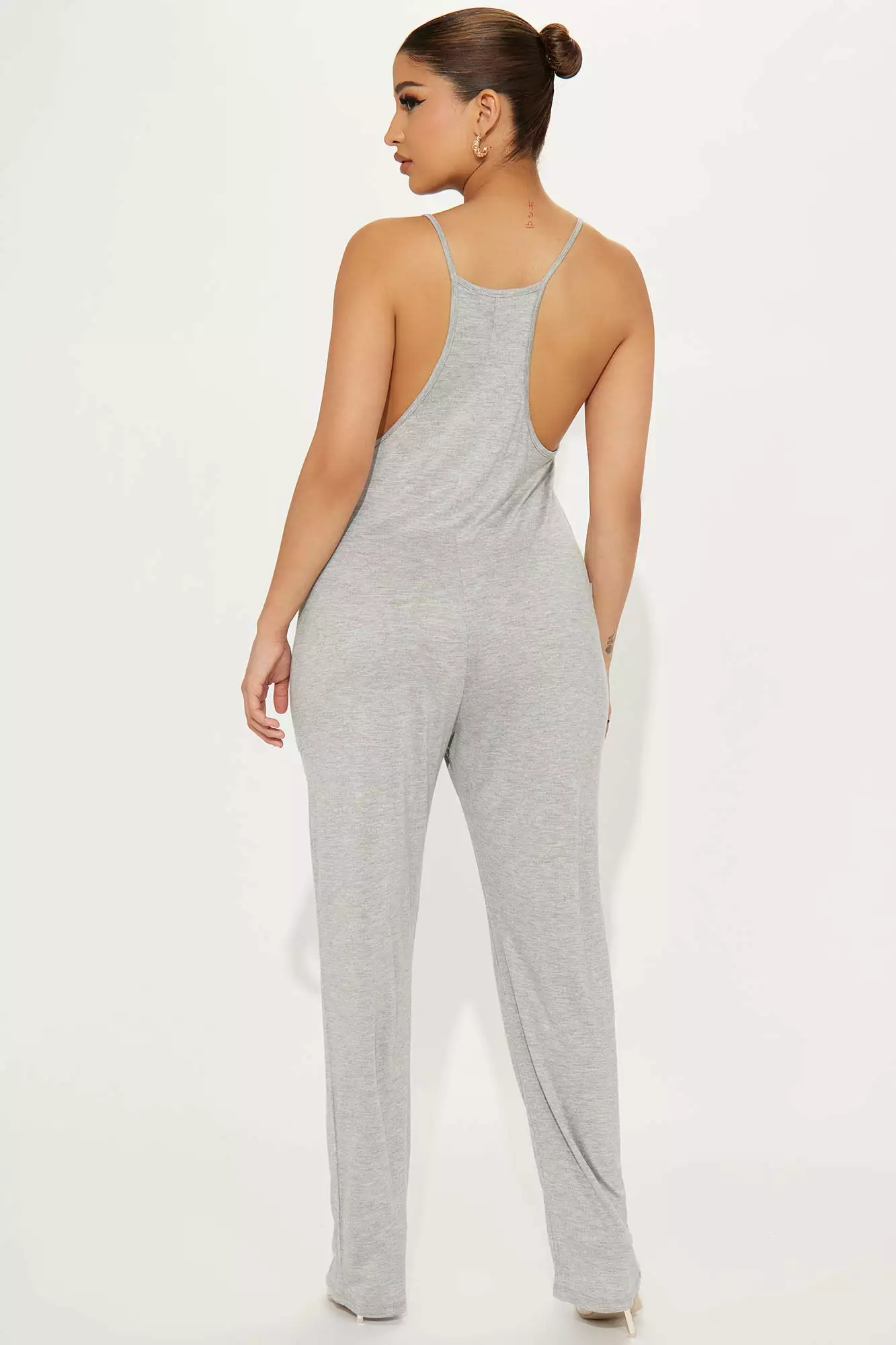 Fashion Nova Errand Time Jumpsuit - Heather Grey 5 Fashion Nova Errand Time Jumpsuit - Heather Grey - Image 3