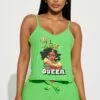 Fashion Nova Virgo Queen PJ Short Set - Green