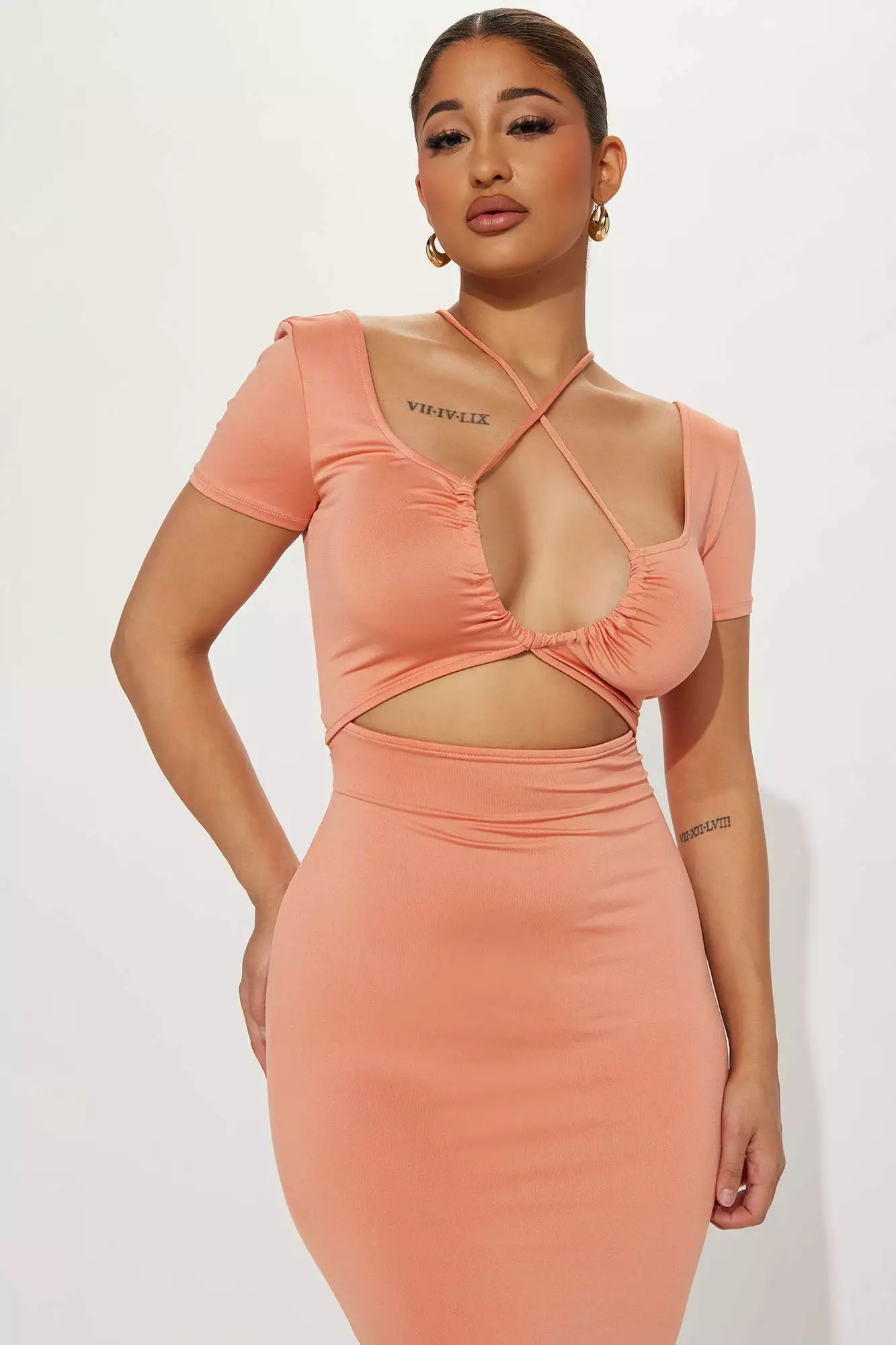 Fashion Nova True Mini Dress - Coral - Image 2