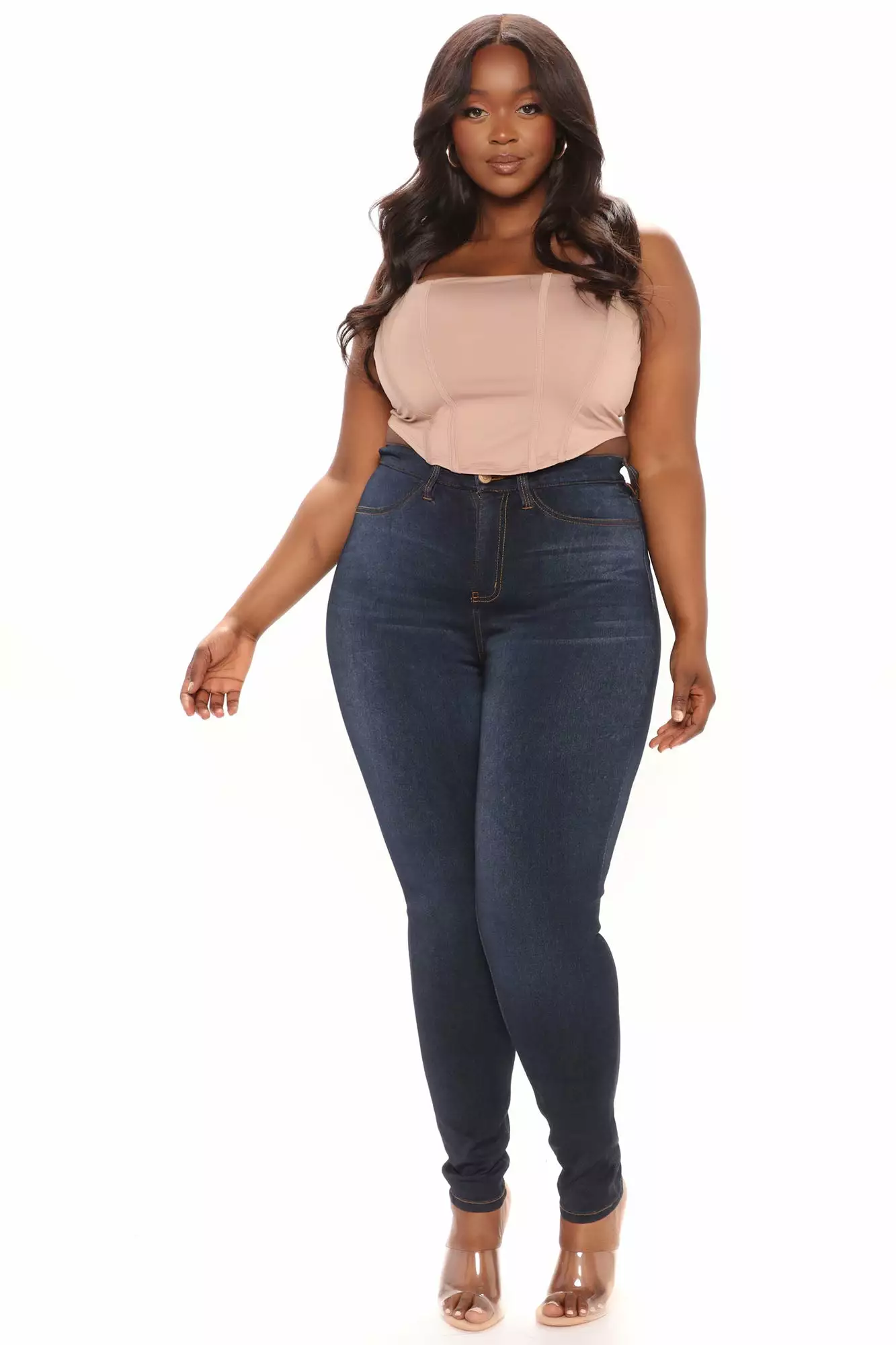 Fashion Nova Tall Eva Super Soft Curvy Skinny Jean - Dark 7 Fashion Nova Tall Eva Super Soft Curvy Skinny Jean - Dark - Image 5