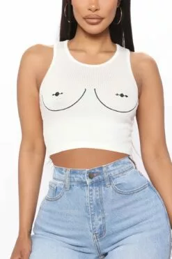Fashion Nova Ditch Your Bra Tank Top - White -Fashion Nova Sales 04 13 22Studio4 ME RL 11 27 46 32 T4190 White 4732 KS