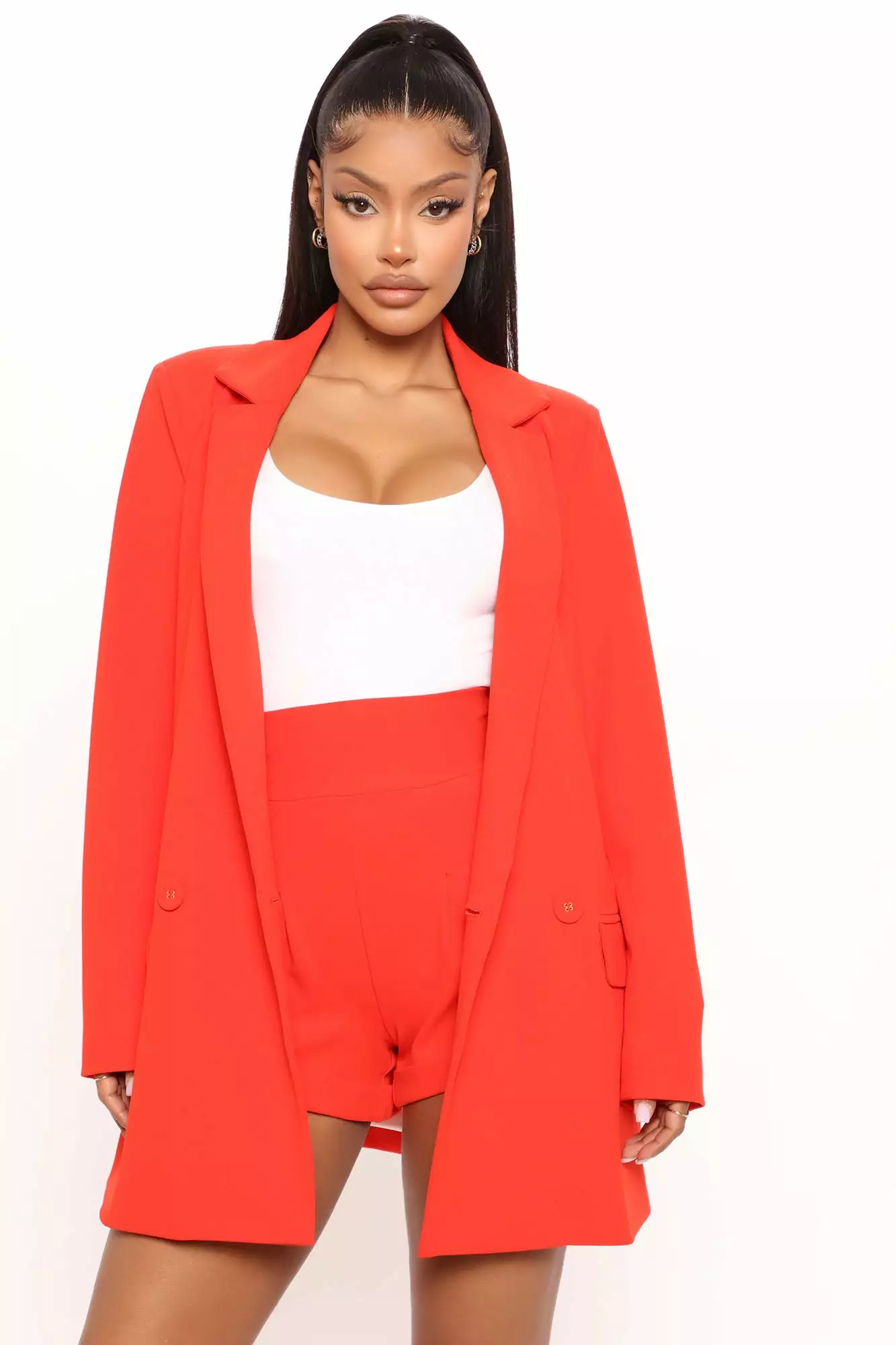Fashion Nova Sasha Double Breasted Blazer - Orange 3 Fashion Nova Sasha Double Breasted Blazer - Orange