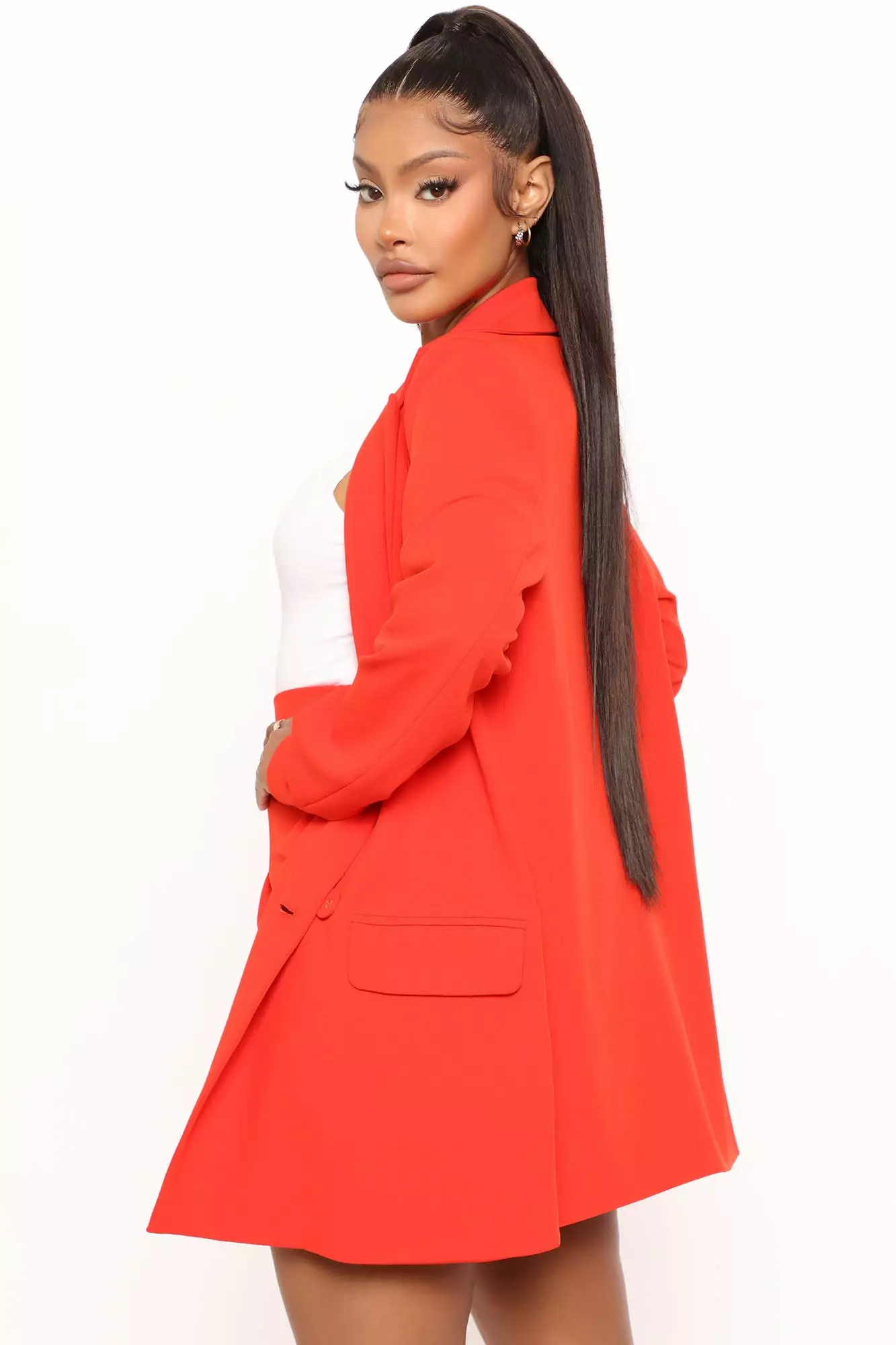 Fashion Nova Sasha Double Breasted Blazer - Orange 5 Fashion Nova Sasha Double Breasted Blazer - Orange - Image 3