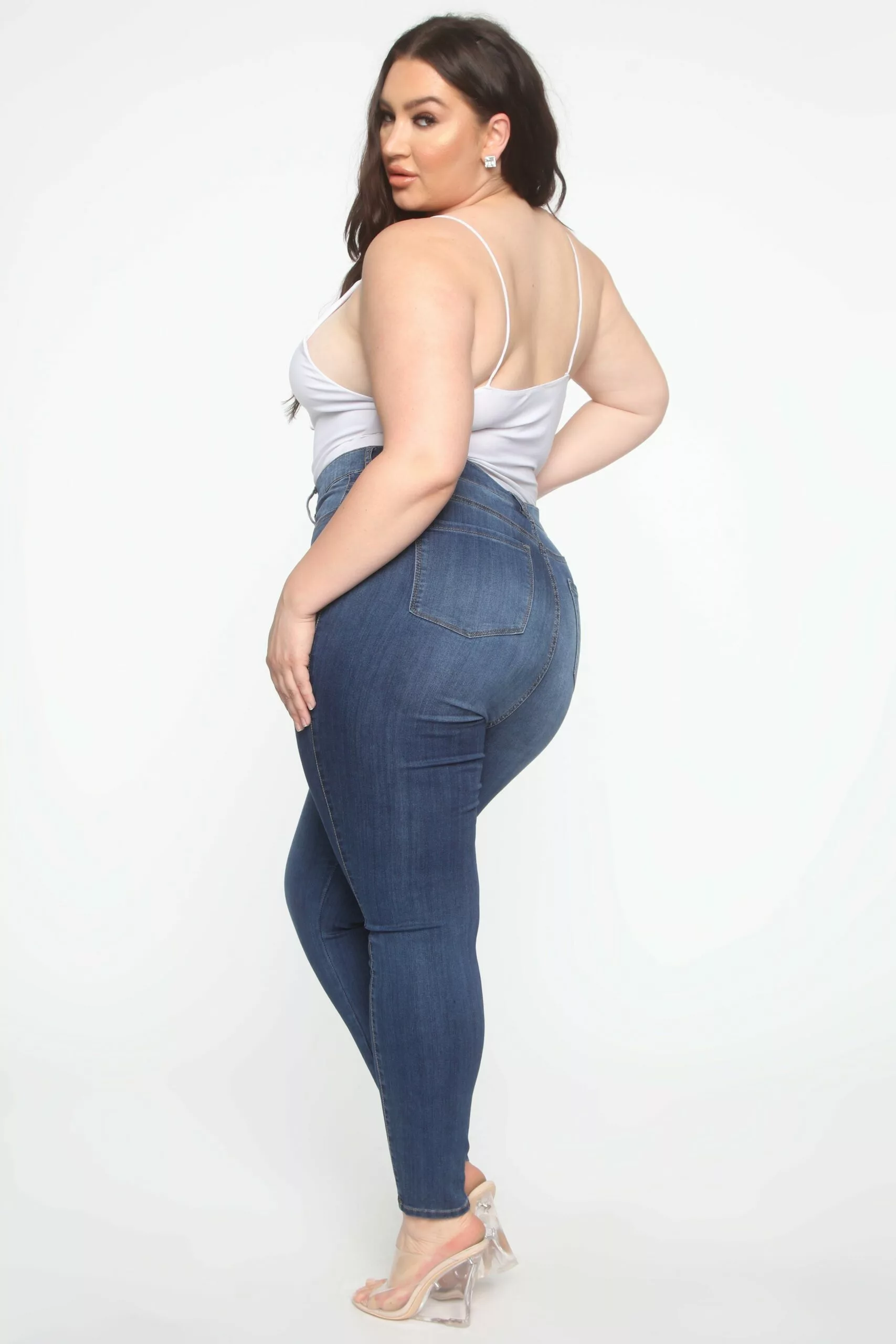 Fashion Nova Emma Super Stretch High Rise Skinny Jean - Medium Wash - Image 15