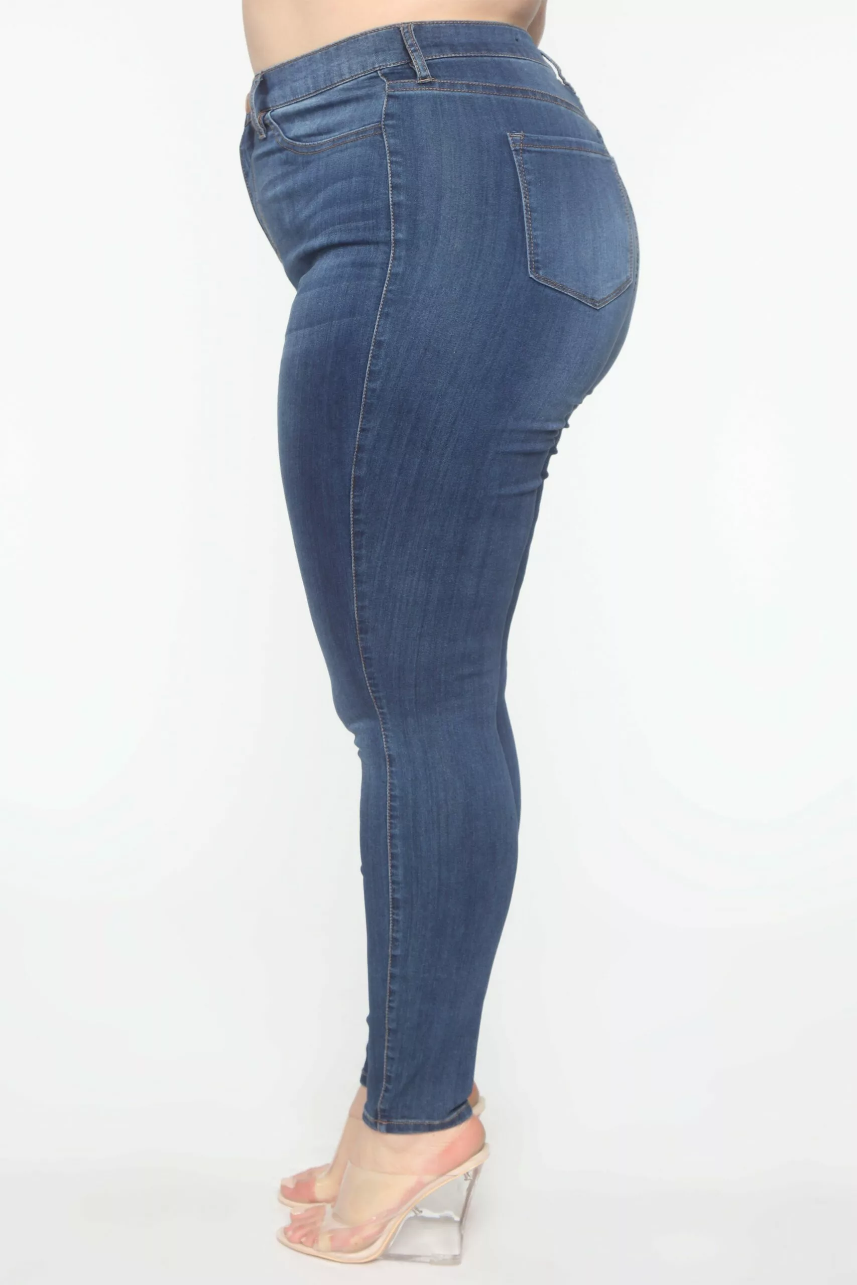 Fashion Nova Emma Super Stretch High Rise Skinny Jean - Medium Wash - Image 14