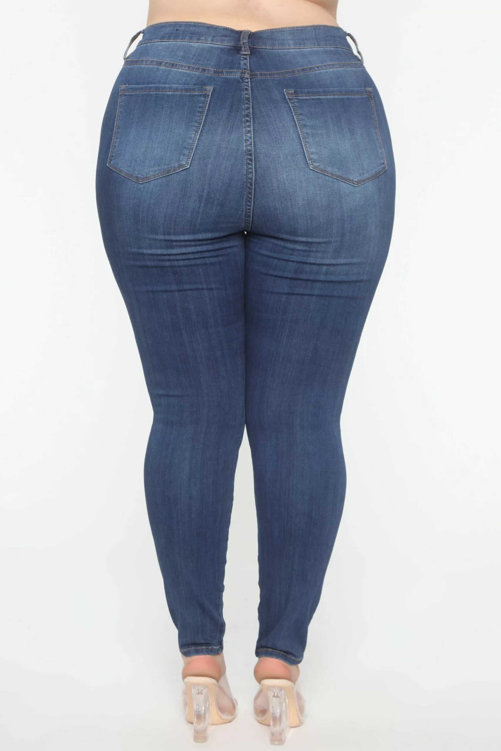 Fashion Nova Emma Super Stretch High Rise Skinny Jean - Medium Wash - Image 16