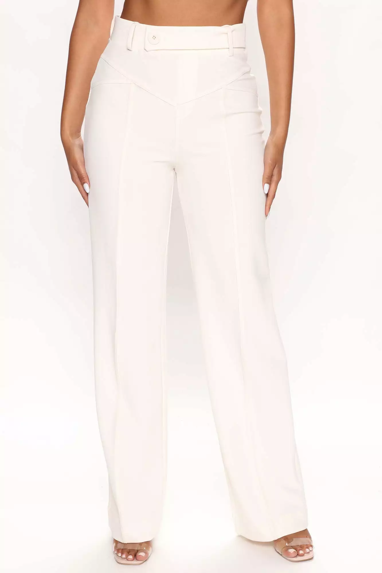 Fashion Nova Sasha Wide Leg Pant - Cream 4 Fashion Nova Sasha Wide Leg Pant - Cream - Image 2