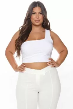 Fashion Nova Call It Even Wide Leg Dress Pants - White 22 Fashion Nova Call It Even Wide Leg Dress Pants - White -Fashion Nova Sales 06 28 21Studio4 DM KG 29 LBP22850 White 12 00 40 4272 PLUS EH