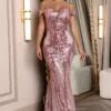 Fashion Nova Close Up Ready Sequin Maxi Dress - Mauve