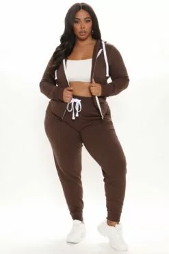 Fashion Nova Relaxed Vibe Zip Up Jacket - Chocolate -Fashion Nova Sales 06 30 21Studio1 RM TB 11 54 52 50 J415 Chocolate 0491 PLUS RG
