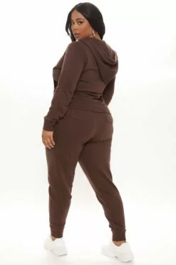 Fashion Nova Relaxed Vibe Zip Up Jacket - Chocolate -Fashion Nova Sales 06 30 21Studio1 RM TB 11 55 25 50 J415 Chocolate 0498 PLUS RG