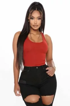 Fashion Nova Kendra Crop Top - Rust