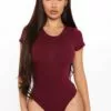 Fashion Nova Leanne Crew Neck Bodysuit - Wine -Fashion Nova Sales 07 09 20Studio2 PA SD 11 46 24 11 RT42612T Wine 1133 JK