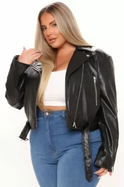 Fashion Nova In Control Moto Jacket - Black -Fashion Nova Sales 07 26 21Studio1 CE KP 10 50 57 21 72208 Black 17398 PLUS WG