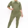 Fashion Nova Weekend Vibes Legging Set - Olive