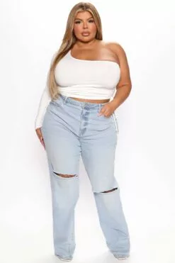 Fashion Nova Forever And Always One Shoulder Top - Off White -Fashion Nova Sales 08 02 22Studio5 MS AC 13 47 15 39 73201 OffWhite 5289 PLUS WG