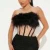 Fashion Nova Let's Party Feather Mini Dress - Black -Fashion Nova Sales 08 05 22Studio2 DM OS 11 16 02 21 DND52172 Black 4423 JB