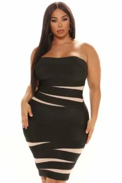 Fashion Nova More Martinis Bandage Midi Dress - Black -Fashion Nova Sales 08 09 21Studio1 ME TB 10 19 11 9 BD159 Black 7637 PLUS KL