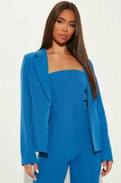 Fashion Nova Charlotte Blazer Jumpsuit Set - Royal -Fashion Nova Sales 08 22 22Studio2 RT RL 15 25 06 62 TJP2456C Royal 5785 JB