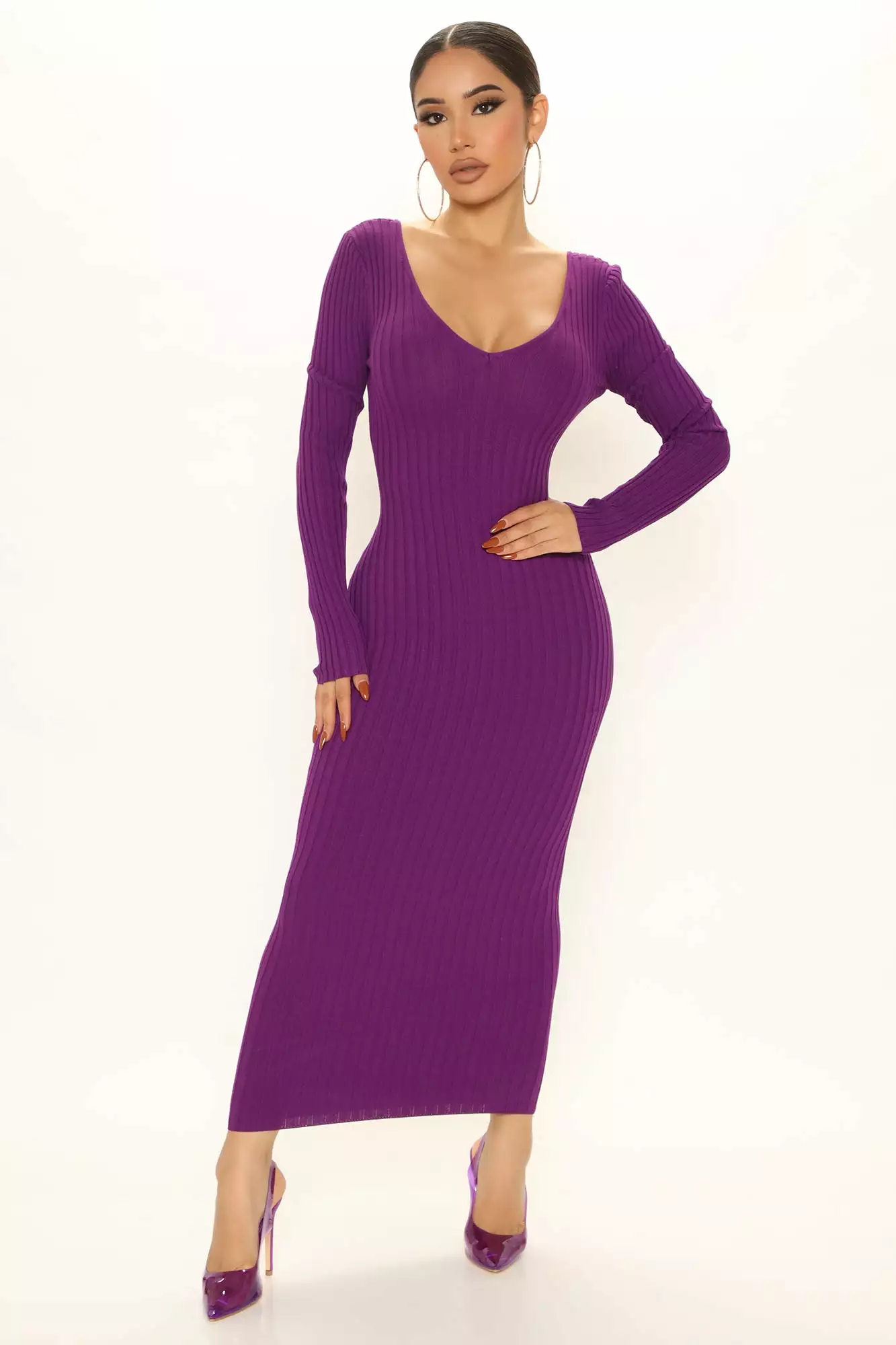 Fashion Nova Kallan Knit Dress - Purple 3 Fashion Nova Kallan Knit Dress - Purple