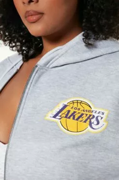 Fashion Nova Lakers Cropped Zip Hoodie - Heather Grey -Fashion Nova Sales 08 31 22Studio4 KS KP 14 39 54 47 FFLE036FLLFS HeatherGrey 8950 PLUS ES