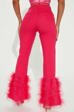 Fashion Nova Fancy Feathers Slit Hem Straight Leg Jeans - Pink 6 Fashion Nova Fancy Feathers Slit Hem Straight Leg Jeans - Pink -Fashion Nova Sales 09 21 22Studio1 KJ AC 10 36 57 5 DEN1237 Pink 0935 JB