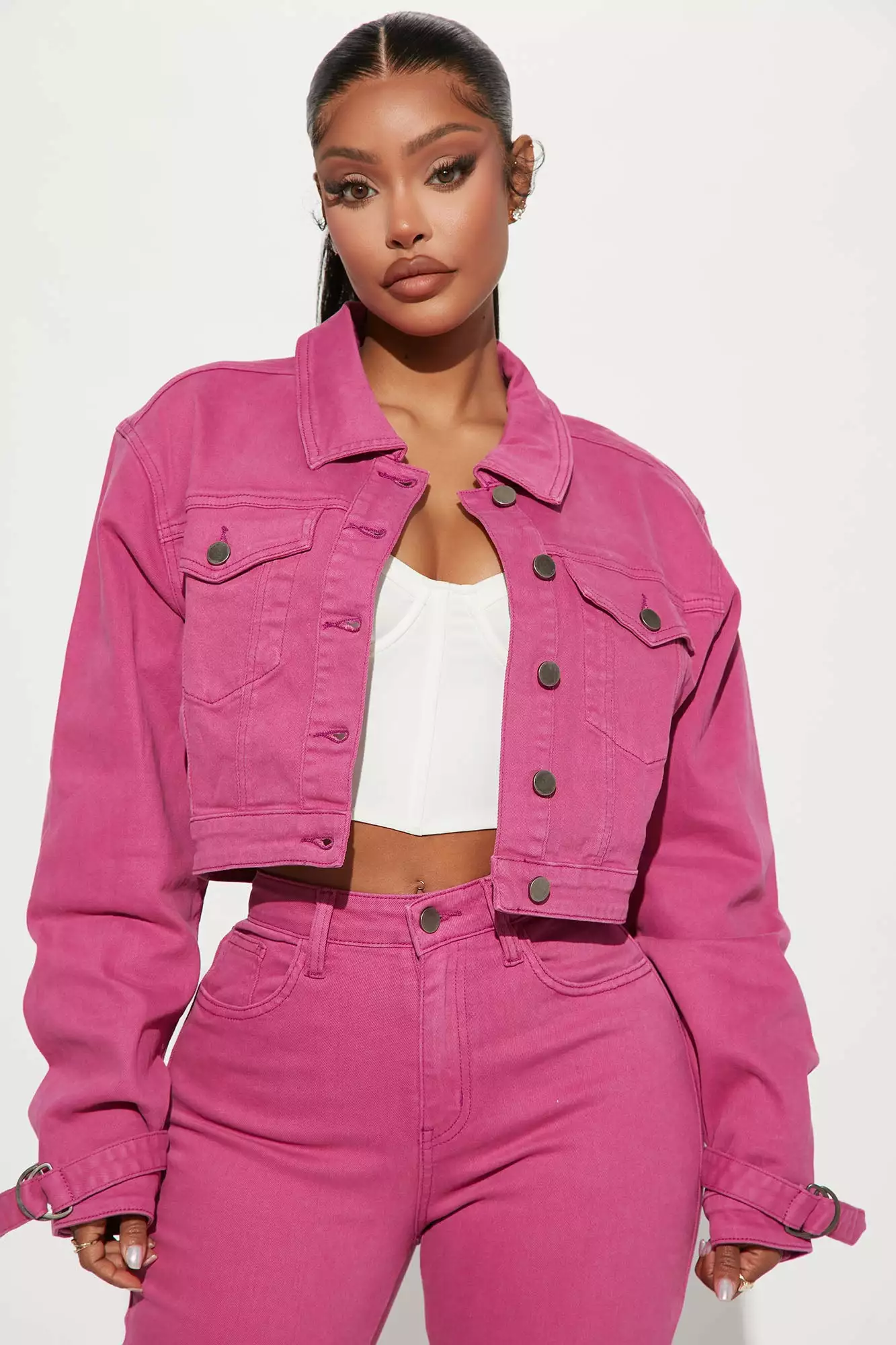 Fashion Nova Lovefool Denim Trucker Jacket - Magenta 3 Fashion Nova Lovefool Denim Trucker Jacket - Magenta