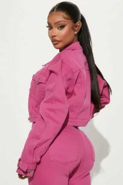Fashion Nova Lovefool Denim Trucker Jacket - Magenta 7 Fashion Nova Lovefool Denim Trucker Jacket - Magenta -Fashion Nova Sales 09 22 22Studio2 ME AC 16 06 50 25 LT7408BFN Magenta 1089 JB