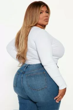Fashion Nova Waiting On Nothing Long Sleeve Ribbed Bodysuit - White 19 Fashion Nova Waiting On Nothing Long Sleeve Ribbed Bodysuit - White -Fashion Nova Sales 09 22 22Studio3 KJ KP 10 58 39 12 RT61543 White 27086 PLUS WG