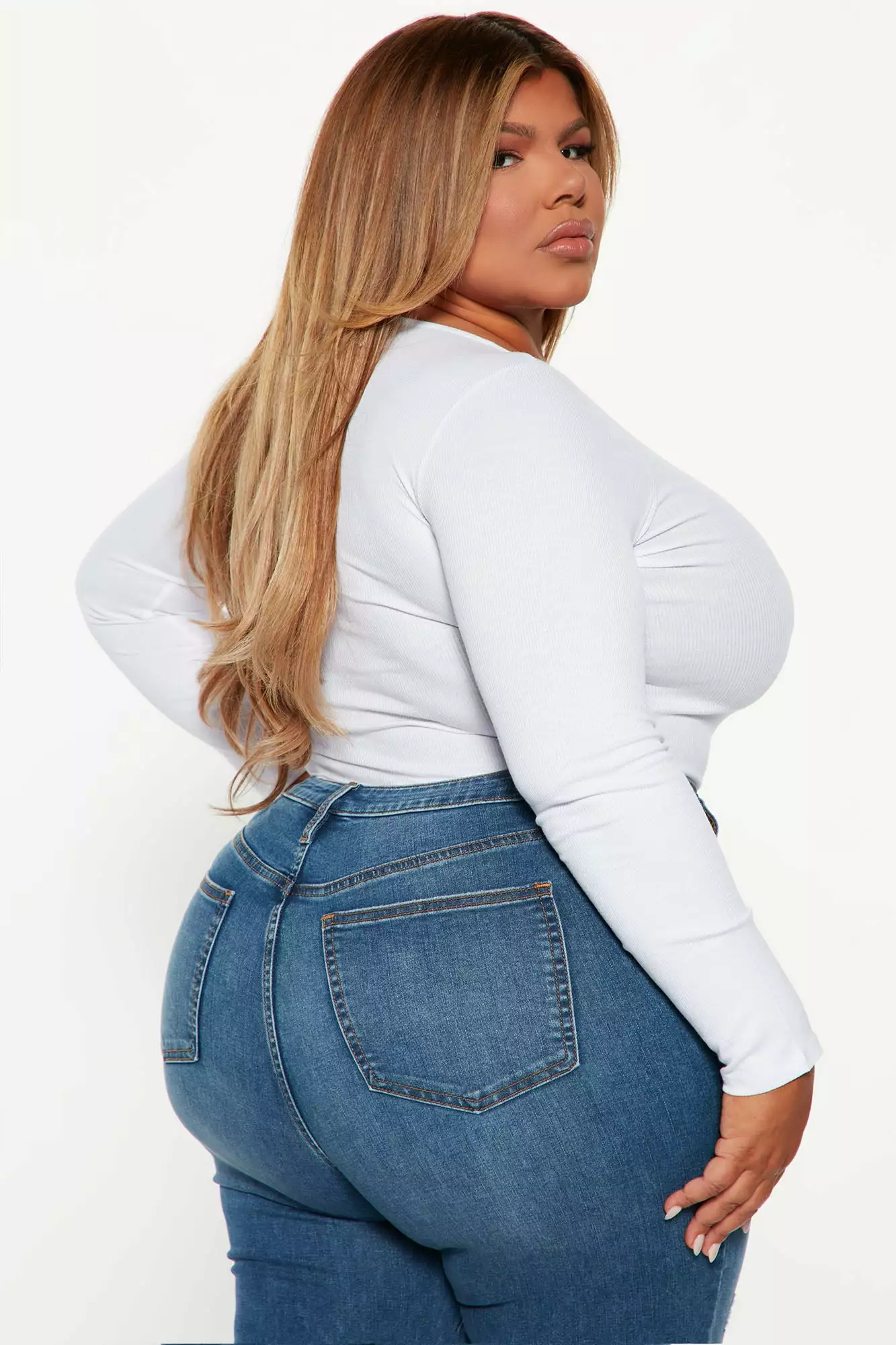 Fashion Nova Waiting On Nothing Long Sleeve Ribbed Bodysuit - White 11 Fashion Nova Waiting On Nothing Long Sleeve Ribbed Bodysuit - White - Image 9