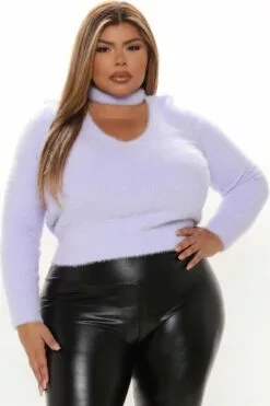 Fashion Nova Forever Yours Sweater - Lavender -Fashion Nova Sales 09 28 21Studio3 RT KG 13 03 48 35 RAC3420 Lavender 1340 PLUS WG