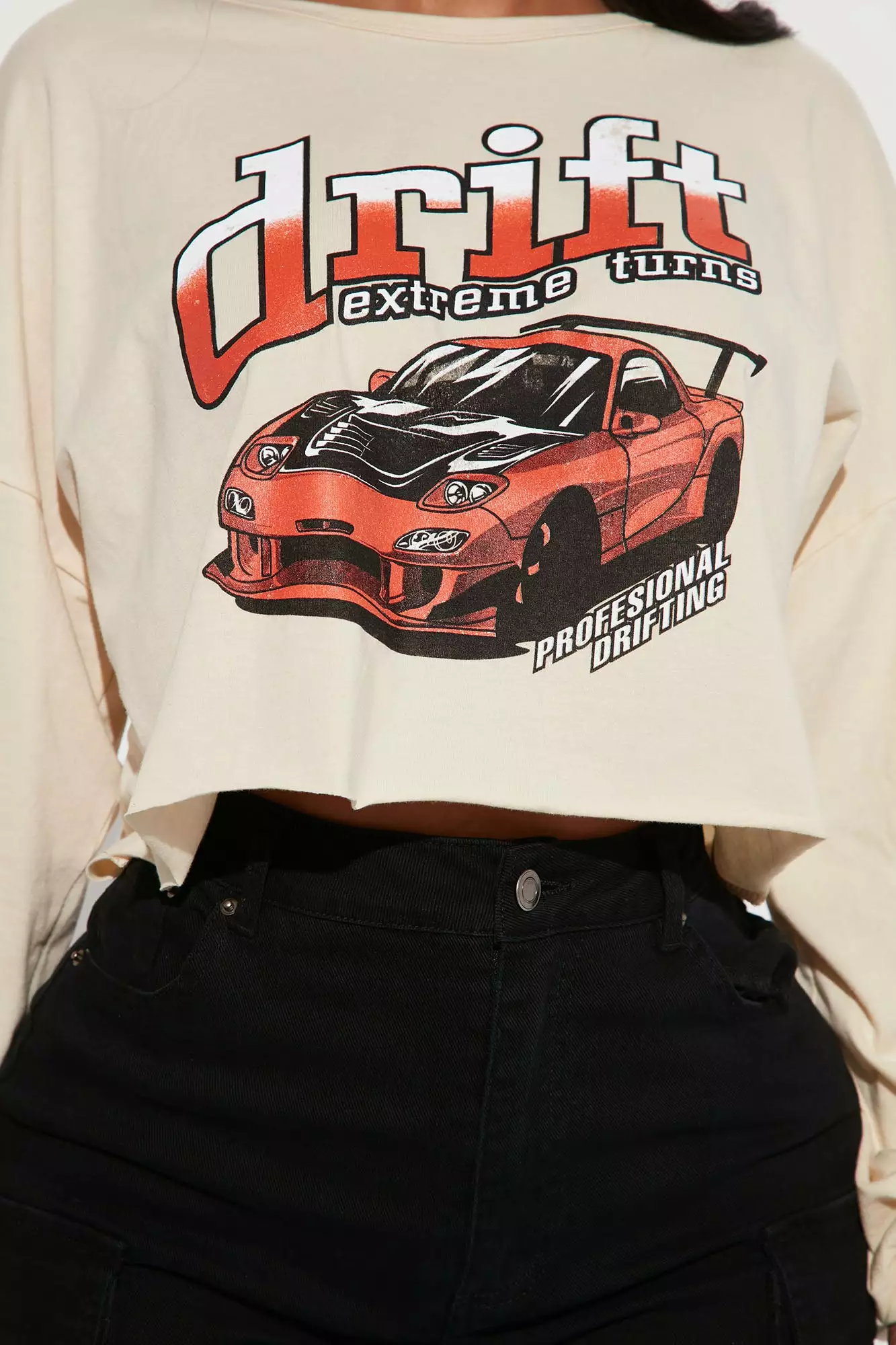 Fashion Nova Drift Life Copped Tee - Cream 4 Fashion Nova Drift Life Copped Tee - Cream - Image 2