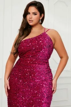 Fashion Nova Forever Shining Sequin Maxi Dress - Hot Pink -Fashion Nova Sales 10 10 22Studio7 KJ AC 15 16 51 76 5649D2 HotPink 9112 PLUS SG