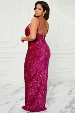 Fashion Nova Forever Shining Sequin Maxi Dress - Hot Pink -Fashion Nova Sales 10 10 22Studio7 KJ AC 15 17 02 76 5649D2 HotPink 9114 PLUS SG