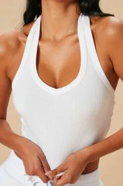 Fashion Nova The New Me Halter Top - White 15 Fashion Nova The New Me Halter Top - White -Fashion Nova Sales 10 12 22Studio7 SN MR 13 55 57 23 RT40502 White 32449 JB